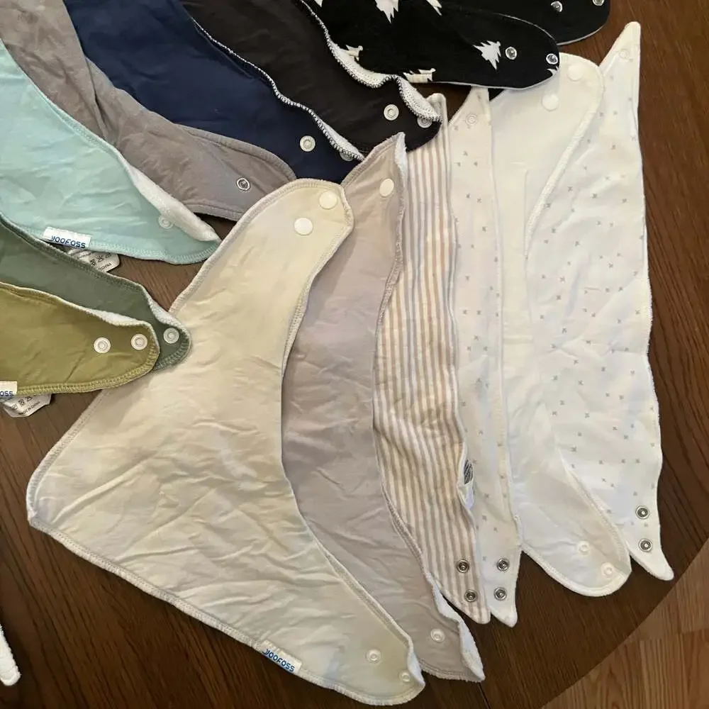 100% Organic Cotton Muslin Baby Bibs - Drool Bibs - Unisex Baby Bibs,